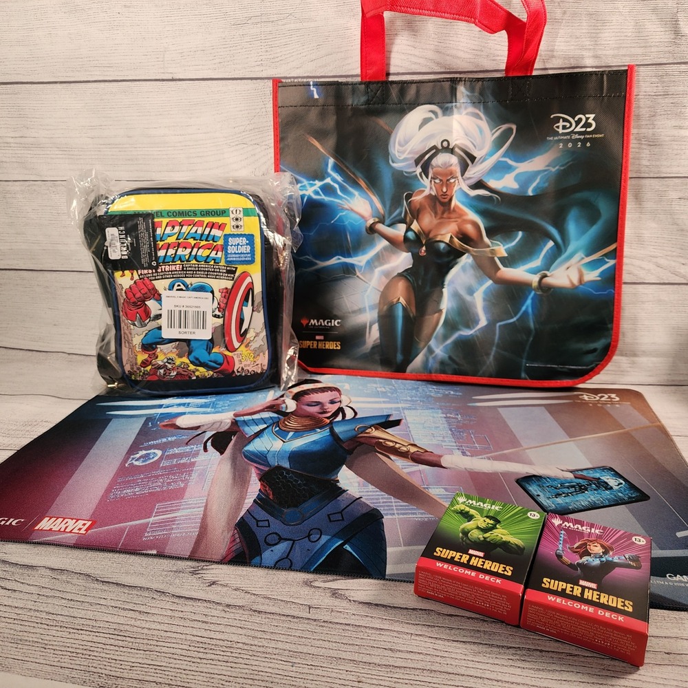 MTG Marvel D23 2026 Exclusive Bundle Playmat Decks BoxLunch Captain America Bag